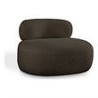 Bowery Hill Contemporary Rich Brown Boucle Durable Fabric Chair
