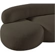 Bowery Hill Contemporary Rich Brown Boucle Durable Fabric Sofa