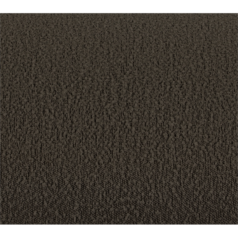 Bowery Hill Contemporary Rich Brown Boucle Durable Fabric Sofa
