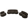 Bowery Hill Contemporary Rich Brown Boucle Durable Fabric Sofa