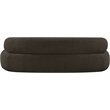 Bowery Hill Contemporary Rich Brown Boucle Durable Fabric Sofa