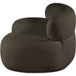 Bowery Hill Contemporary Rich Brown Boucle Durable Fabric Sofa