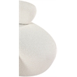 Bowery Hill Contemporary Rich Cream Boucle Durable Fabric Chair