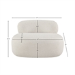 Bowery Hill Contemporary Rich Cream Boucle Durable Fabric Chair