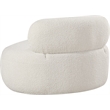 Bowery Hill Contemporary Rich Cream Boucle Durable Fabric Chair