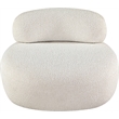 Bowery Hill Contemporary Rich Cream Boucle Durable Fabric Chair