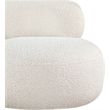 Bowery Hill Contemporary Rich Cream Boucle Durable Fabric Chair