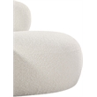 Bowery Hill Contemporary Rich Cream Boucle Durable Fabric Chair