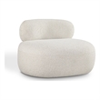 Bowery Hill Contemporary Rich Cream Boucle Durable Fabric Chair