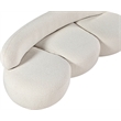 Bowery Hill Contemporary Rich Cream Boucle Durable Fabric Sofa