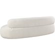 Bowery Hill Contemporary Rich Cream Boucle Durable Fabric Sofa