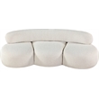 Bowery Hill Contemporary Rich Cream Boucle Durable Fabric Sofa