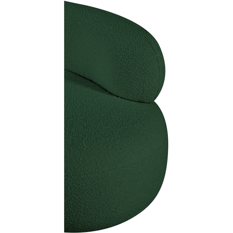 Bowery Hill Contemporary Rich Green Boucle Durable Fabric Chair