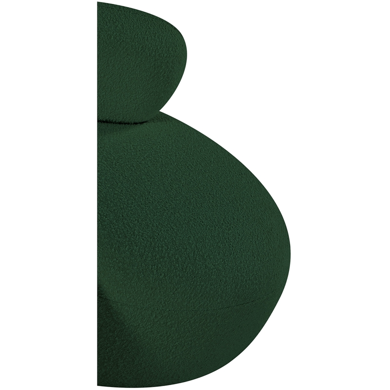 Bowery Hill Contemporary Rich Green Boucle Durable Fabric Chair
