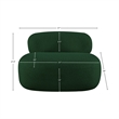 Bowery Hill Contemporary Rich Green Boucle Durable Fabric Chair