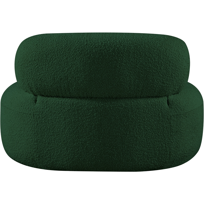Bowery Hill Contemporary Rich Green Boucle Durable Fabric Chair