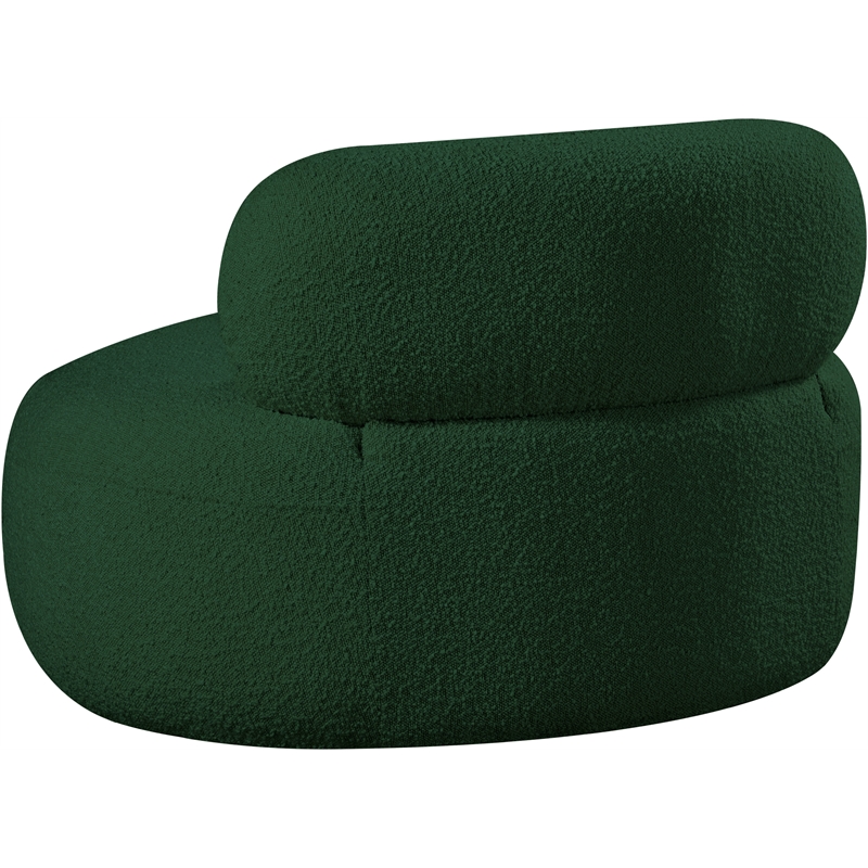Bowery Hill Contemporary Rich Green Boucle Durable Fabric Chair