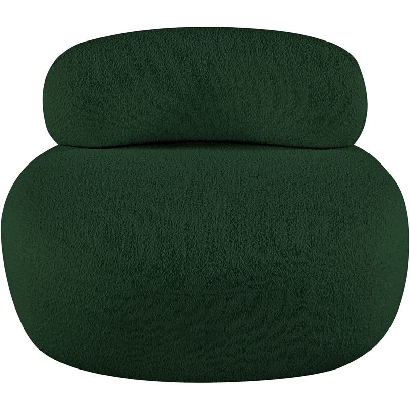 Bowery Hill Contemporary Rich Green Boucle Durable Fabric Chair