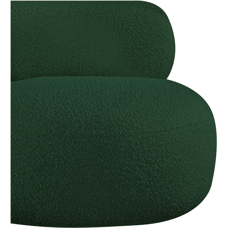 Bowery Hill Contemporary Rich Green Boucle Durable Fabric Chair