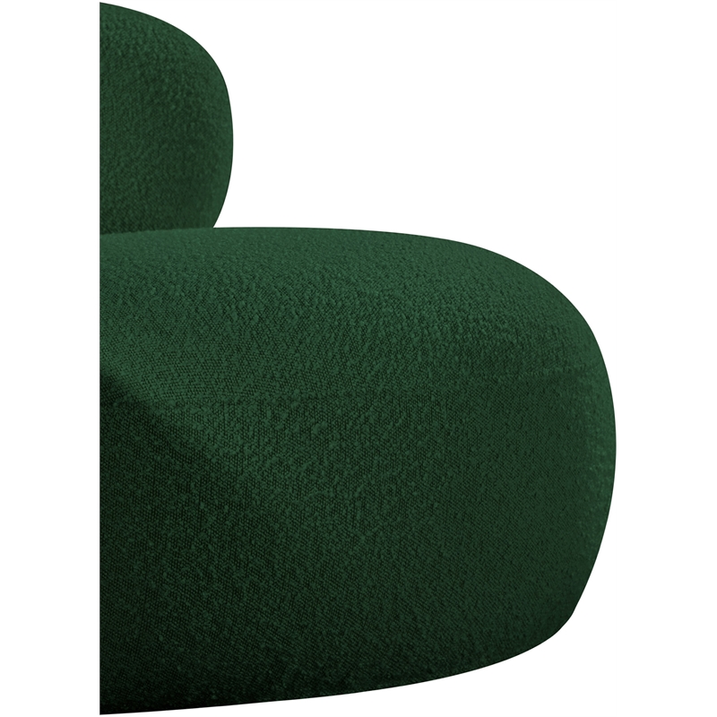 Bowery Hill Contemporary Rich Green Boucle Durable Fabric Chair