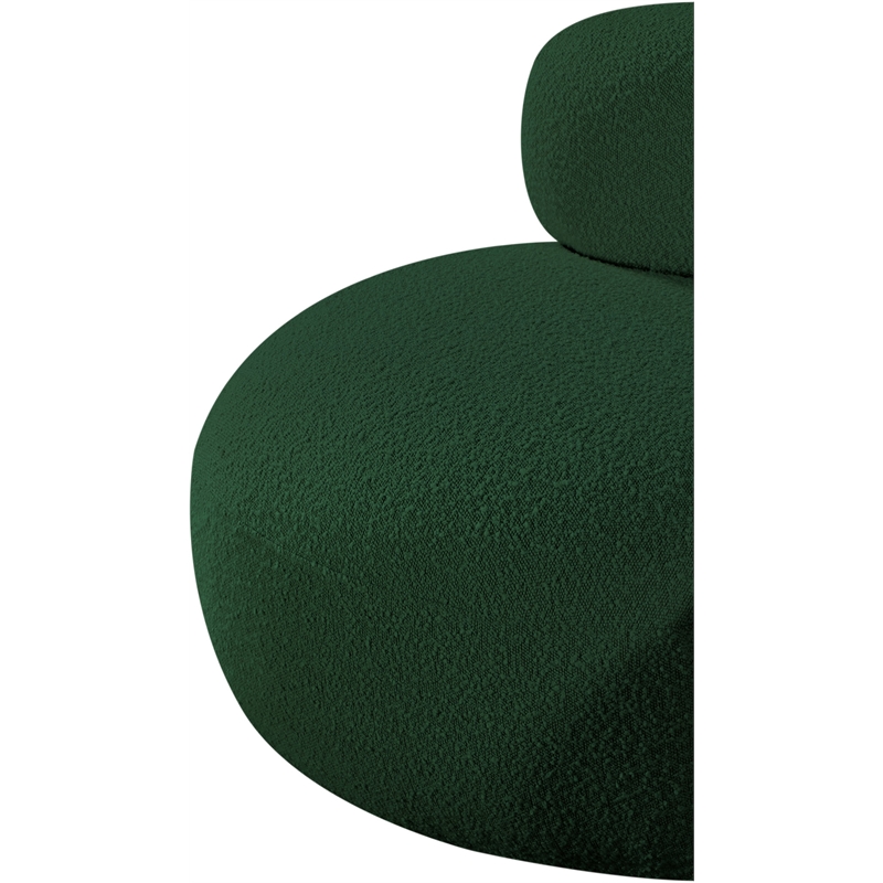Bowery Hill Contemporary Rich Green Boucle Durable Fabric Chair