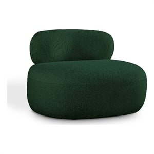 Bowery Hill Contemporary Rich Green Boucle Durable Fabric Chair