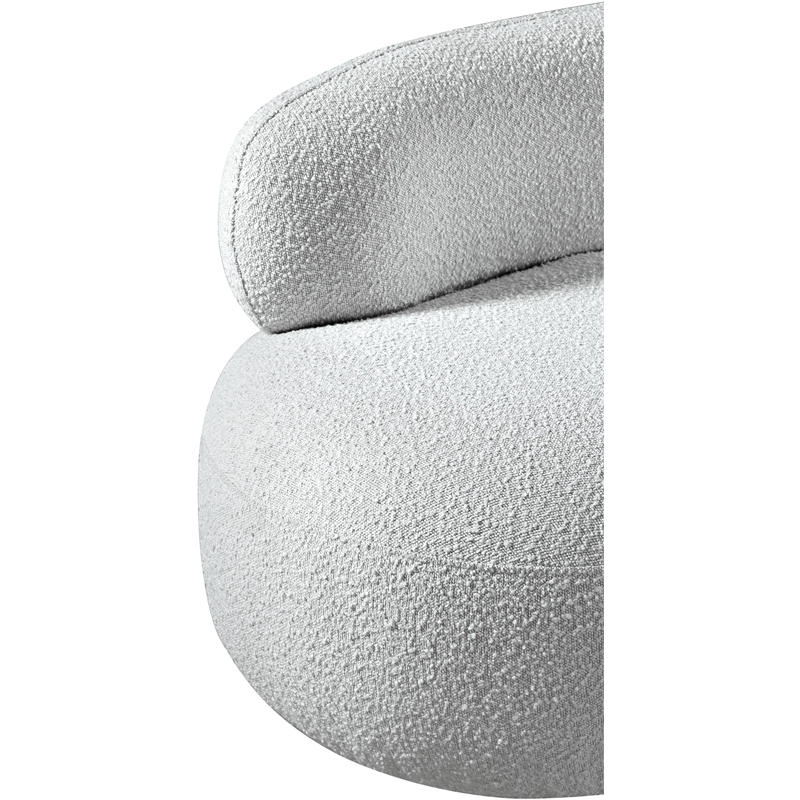 Bowery Hill Contemporary Rich Grey Boucle Durable Fabric Chair