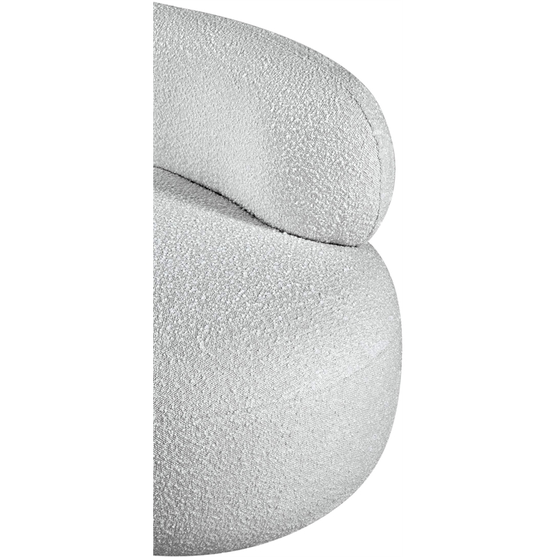 Bowery Hill Contemporary Rich Grey Boucle Durable Fabric Chair