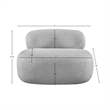 Bowery Hill Contemporary Rich Grey Boucle Durable Fabric Chair