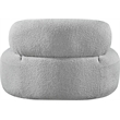 Bowery Hill Contemporary Rich Grey Boucle Durable Fabric Chair
