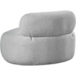 Bowery Hill Contemporary Rich Grey Boucle Durable Fabric Chair