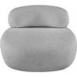 Bowery Hill Contemporary Rich Grey Boucle Durable Fabric Chair