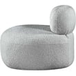 Bowery Hill Contemporary Rich Grey Boucle Durable Fabric Chair