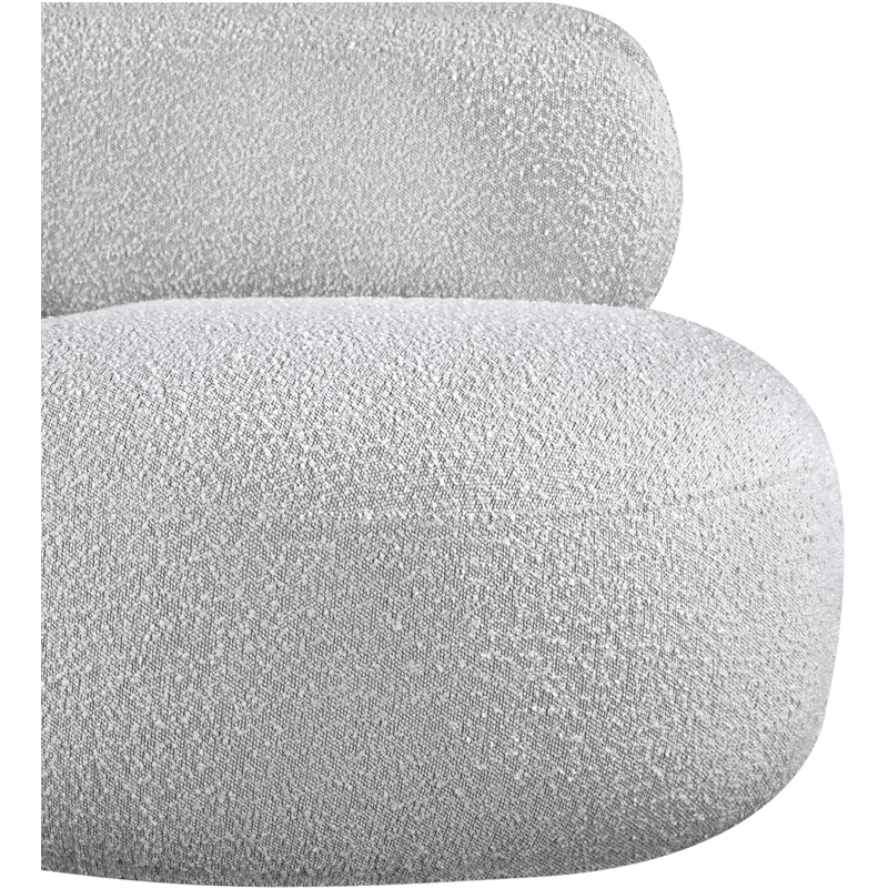 Bowery Hill Contemporary Rich Grey Boucle Durable Fabric Chair