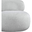 Bowery Hill Contemporary Rich Grey Boucle Durable Fabric Chair