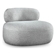Bowery Hill Contemporary Rich Grey Boucle Durable Fabric Chair