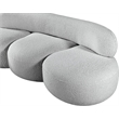 Bowery Hill Contemporary Rich Grey Boucle Durable Fabric Sofa