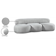 Bowery Hill Contemporary Rich Grey Boucle Durable Fabric Sofa