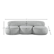 Bowery Hill Contemporary Rich Grey Boucle Durable Fabric Sofa