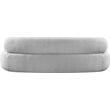 Bowery Hill Contemporary Rich Grey Boucle Durable Fabric Sofa