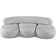 Bowery Hill Contemporary Rich Grey Boucle Durable Fabric Sofa