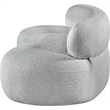 Bowery Hill Contemporary Rich Grey Boucle Durable Fabric Sofa