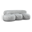 Bowery Hill Contemporary Rich Grey Boucle Durable Fabric Sofa