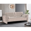 Bowery Hill Contemporary Rich Beige Chenille Durable Fabric Sofa