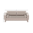 Bowery Hill Contemporary Rich Beige Chenille Durable Fabric Sofa
