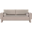 Bowery Hill Contemporary Rich Beige Chenille Durable Fabric Sofa