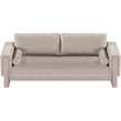 Bowery Hill Contemporary Rich Beige Chenille Durable Fabric Sofa