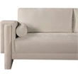 Bowery Hill Contemporary Rich Beige Chenille Durable Fabric Sofa
