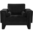 Bowery Hill Contemporary Rich Black Chenille Durable Fabric Chair