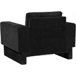 Bowery Hill Contemporary Rich Black Chenille Durable Fabric Chair